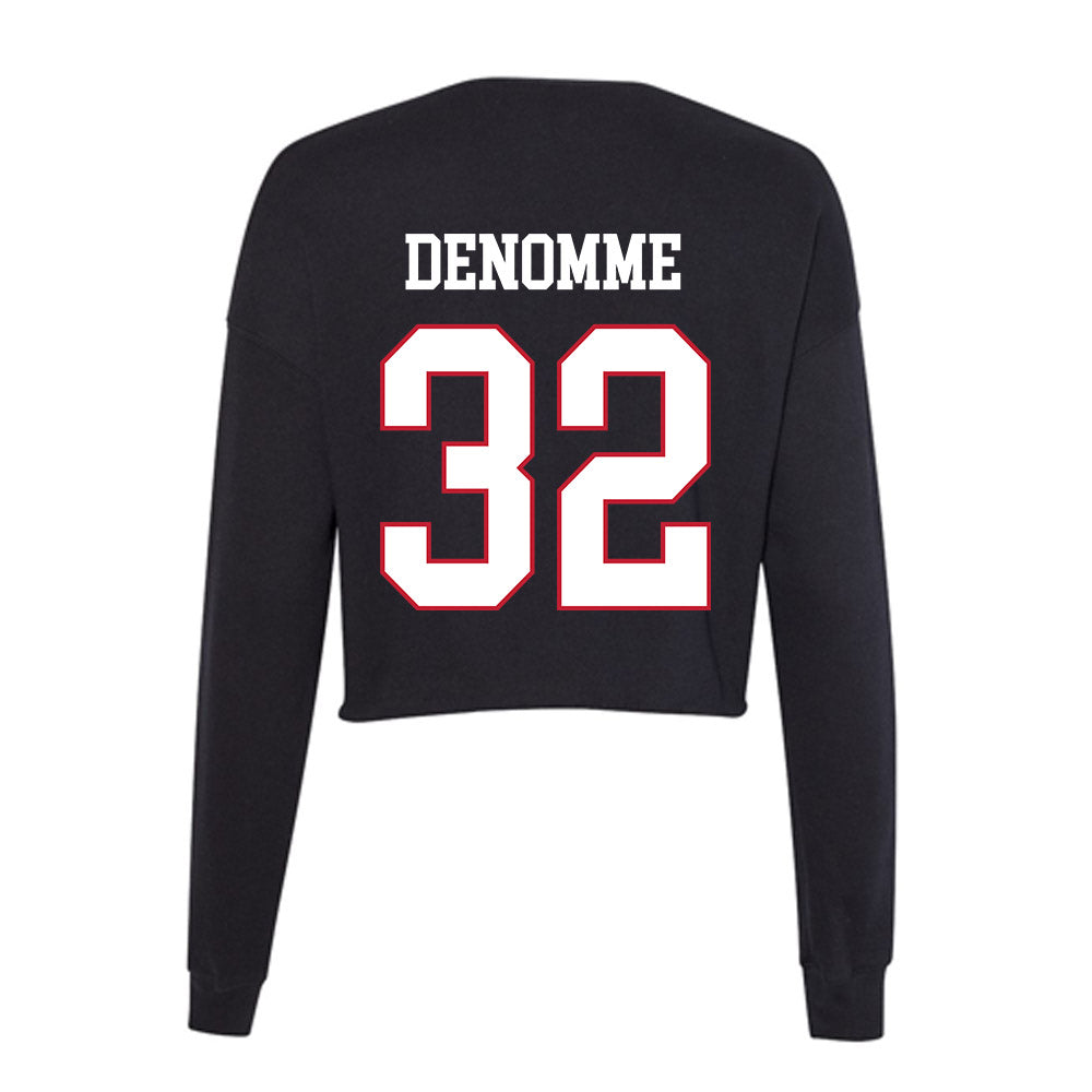 Miami of Ohio - NCAA Baseball : Charlie Denomme - Women's Cropped Crew Fleece-1