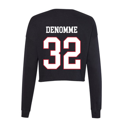 Miami of Ohio - NCAA Baseball : Charlie Denomme - Women's Cropped Crew Fleece-1