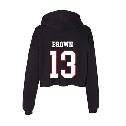 Miami of Ohio - NCAA Softball : Kendall Brown - Classic Shersey Women's Crop Fleece Hooded Sweatshirt-1