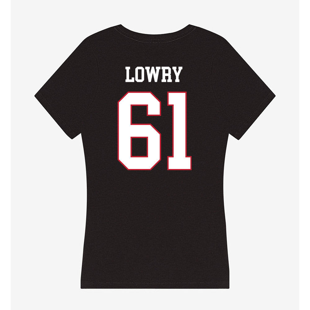Miami of Ohio - NCAA Football : Andrew Lowry - Women's V-Neck T-Shirt-1