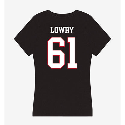 Miami of Ohio - NCAA Football : Andrew Lowry - Women's V-Neck T-Shirt-1