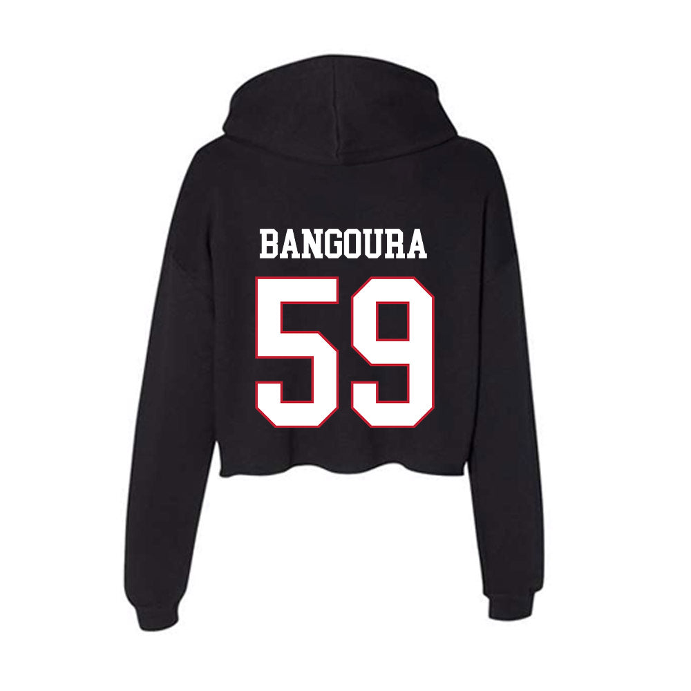 Miami of Ohio - NCAA Football : Mohamed Bangoura - Women's Crop Fleece Hooded Sweatshirt-1