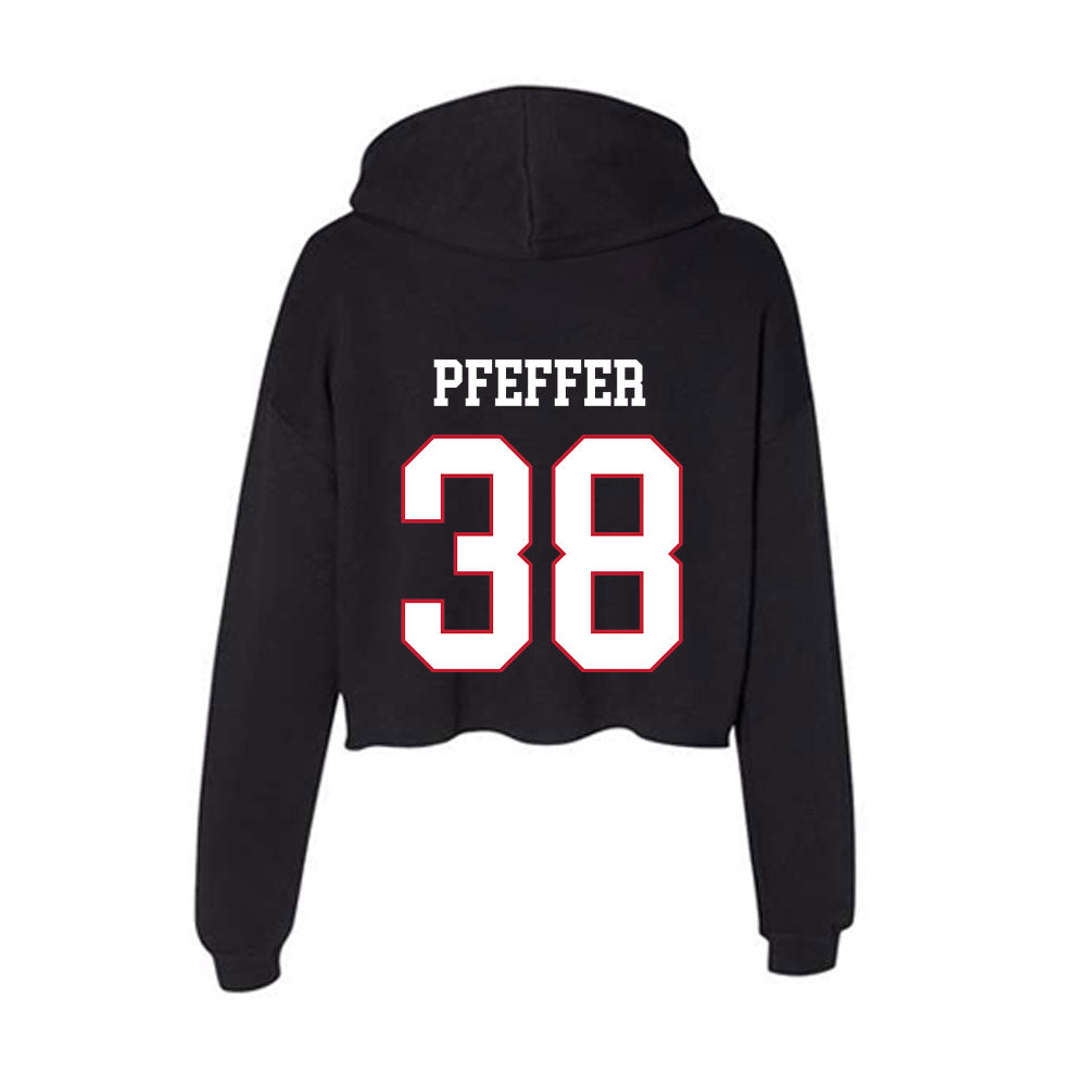 Miami of Ohio - NCAA Baseball : Kaden Pfeffer - Women's Crop Fleece Hoodie-1