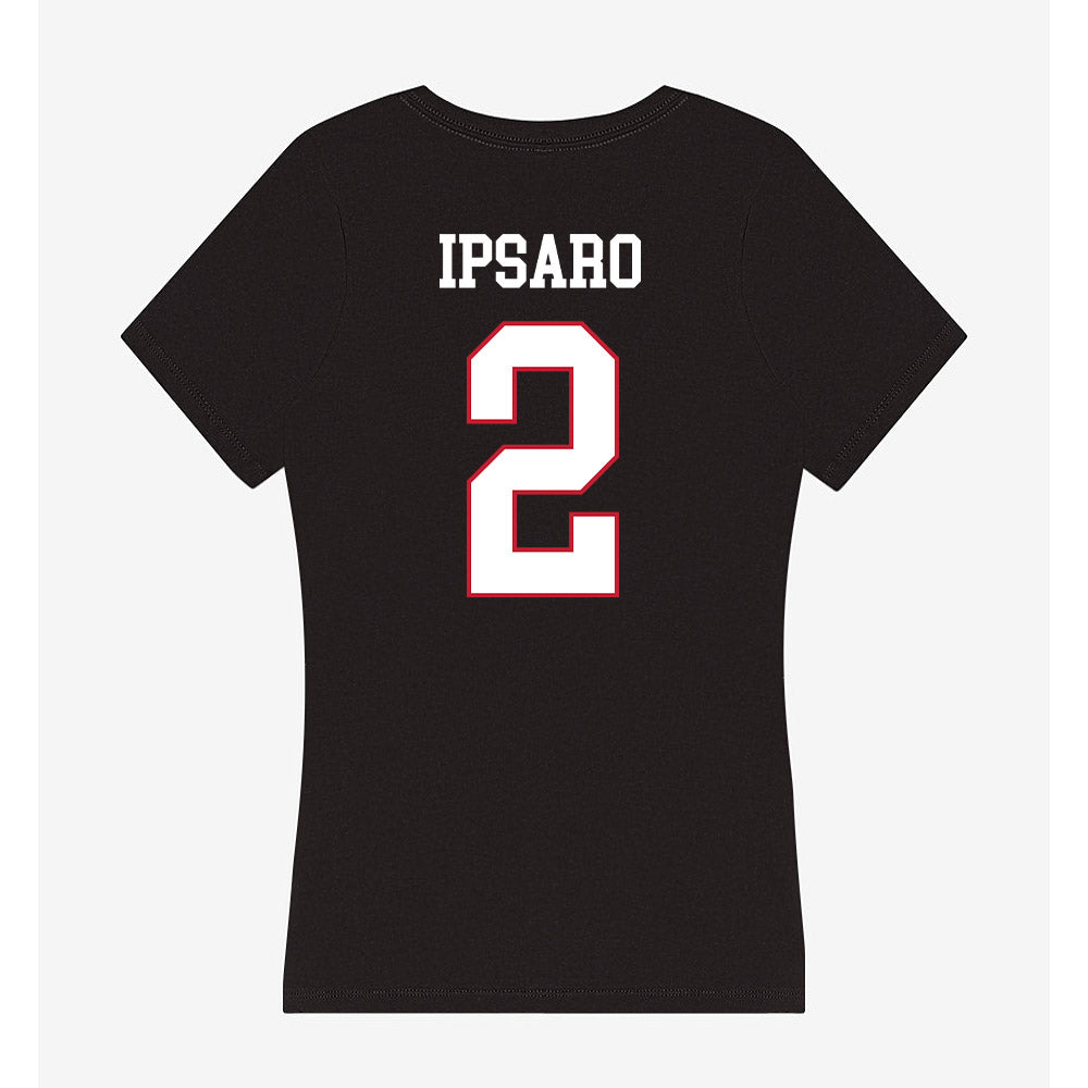 Miami of Ohio - NCAA Men's Basketball : Evan Ipsaro - Women's V-Neck T-Shirt-1