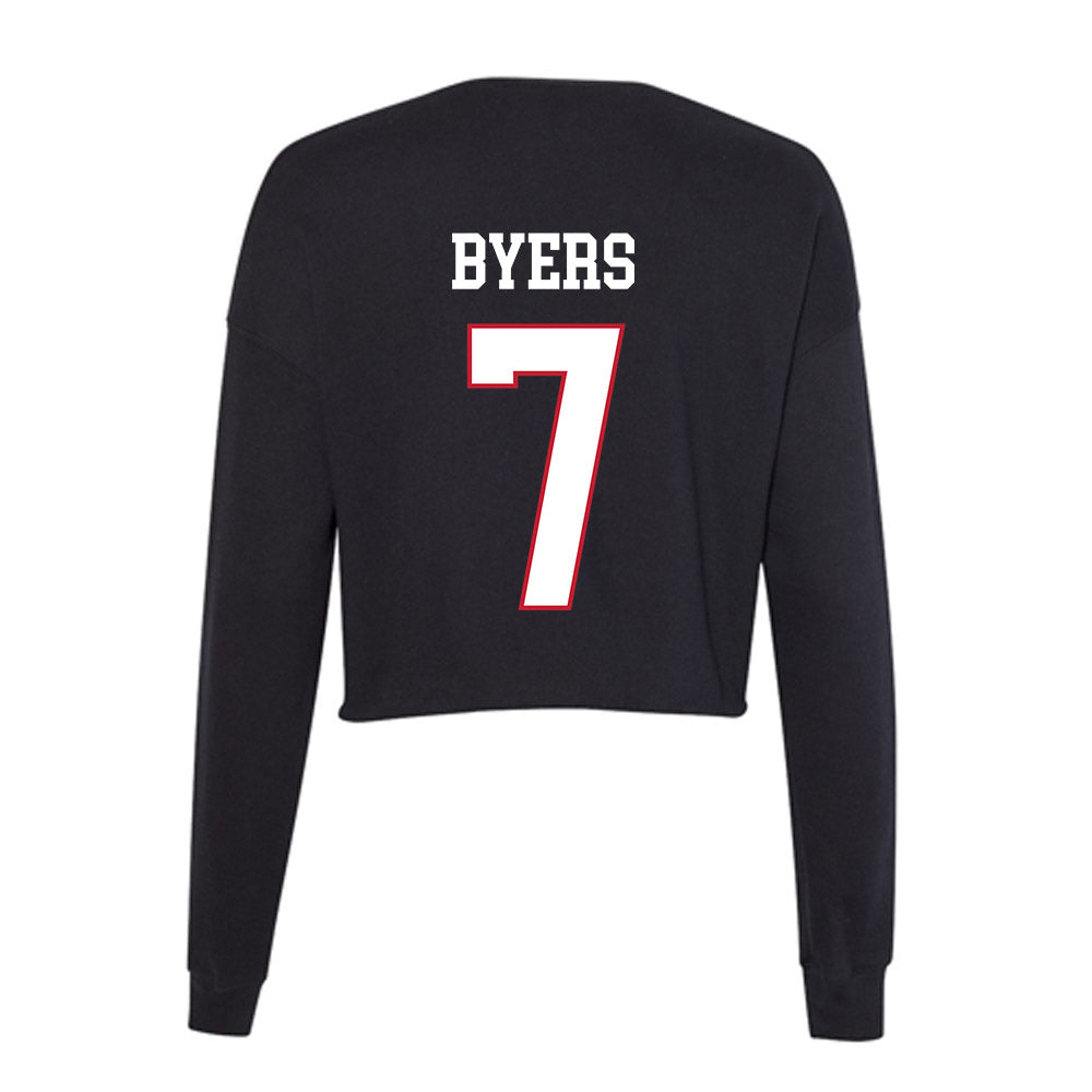 Miami of Ohio - NCAA Baseball : Carson Byers - Women's Cropped Crew Fleece-1
