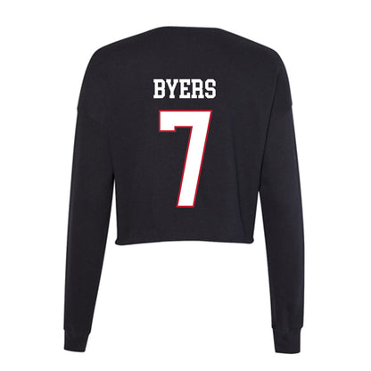 Miami of Ohio - NCAA Baseball : Carson Byers - Women's Cropped Crew Fleece-1