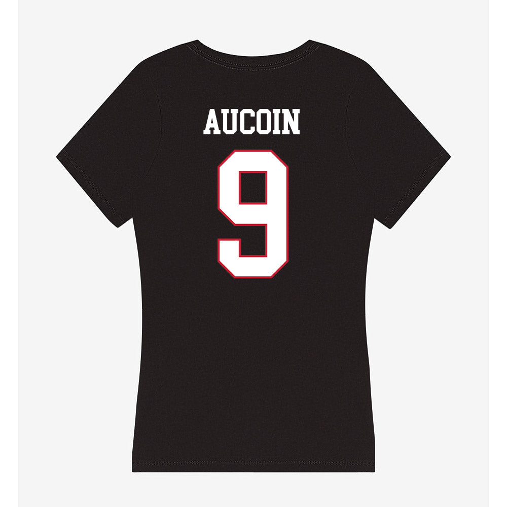 Miami of Ohio - NCAA Men's Ice Hockey : Kyle Aucoin - Women's V-Neck T-Shirt-1