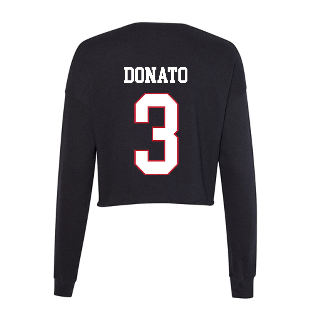 Miami of Ohio - NCAA Men's Ice Hockey : Nick Donato - Women's Cropped Crew Fleece-1