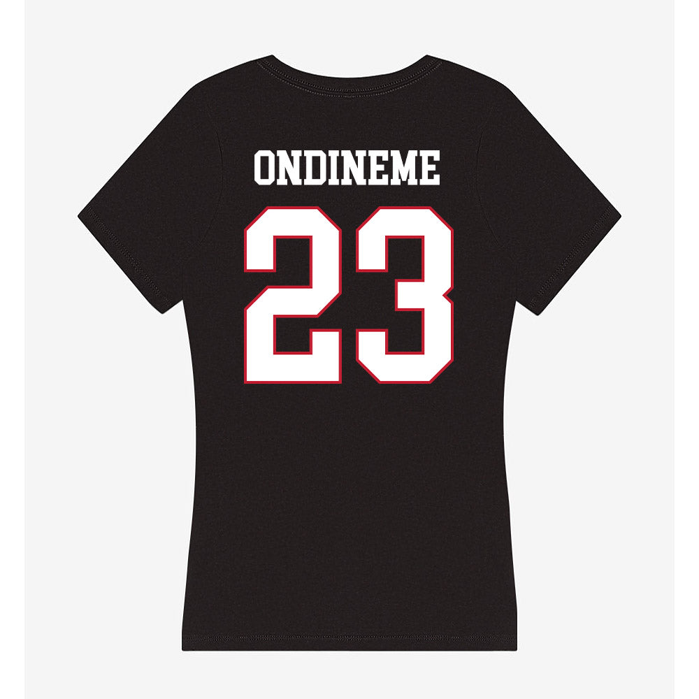 Miami of Ohio - NCAA Women's Basketball : Jade Ondineme - Women's V-Neck T-Shirt-1