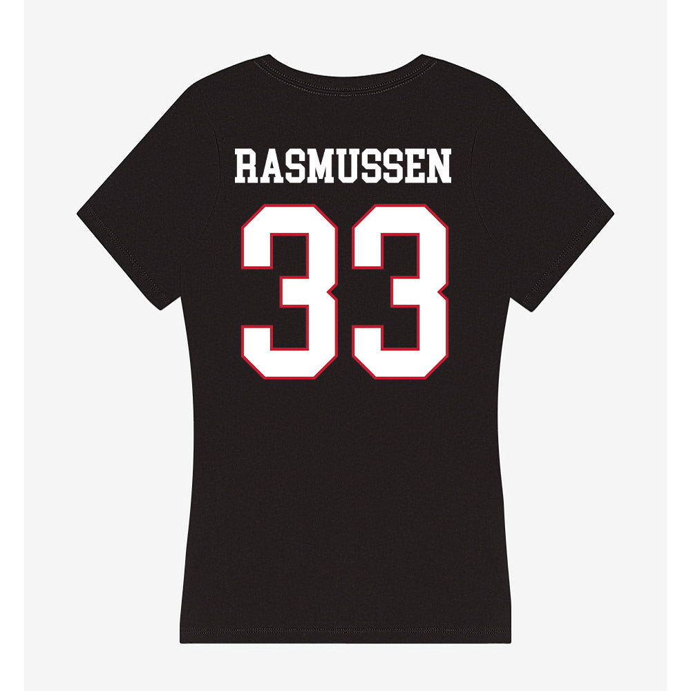 Miami of Ohio - NCAA Baseball : Jamie Rasmussen - Women's V-Neck T-Shirt-1