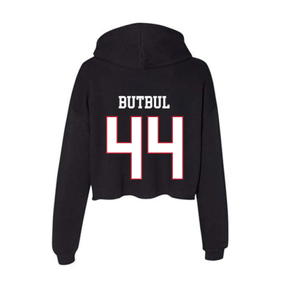 Miami of Ohio - NCAA Football : Noam Butbul - Women's Crop Fleece Hooded Sweatshirt-1