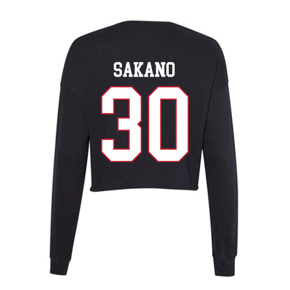 Miami of Ohio - NCAA Women's Basketball : Mio Sakano - Women's Cropped Crew Fleece-1