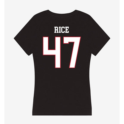Miami of Ohio - NCAA Football : Brach Rice - Women's V-Neck T-Shirt-1