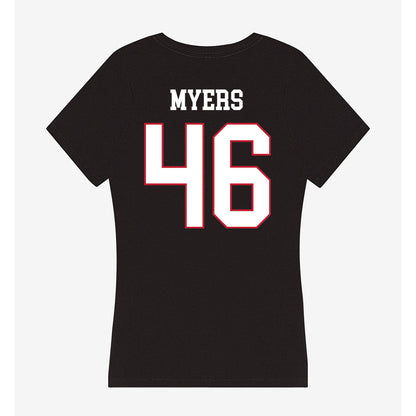 Miami of Ohio - NCAA Football : Luke Myers - Women's V-Neck T-Shirt-1