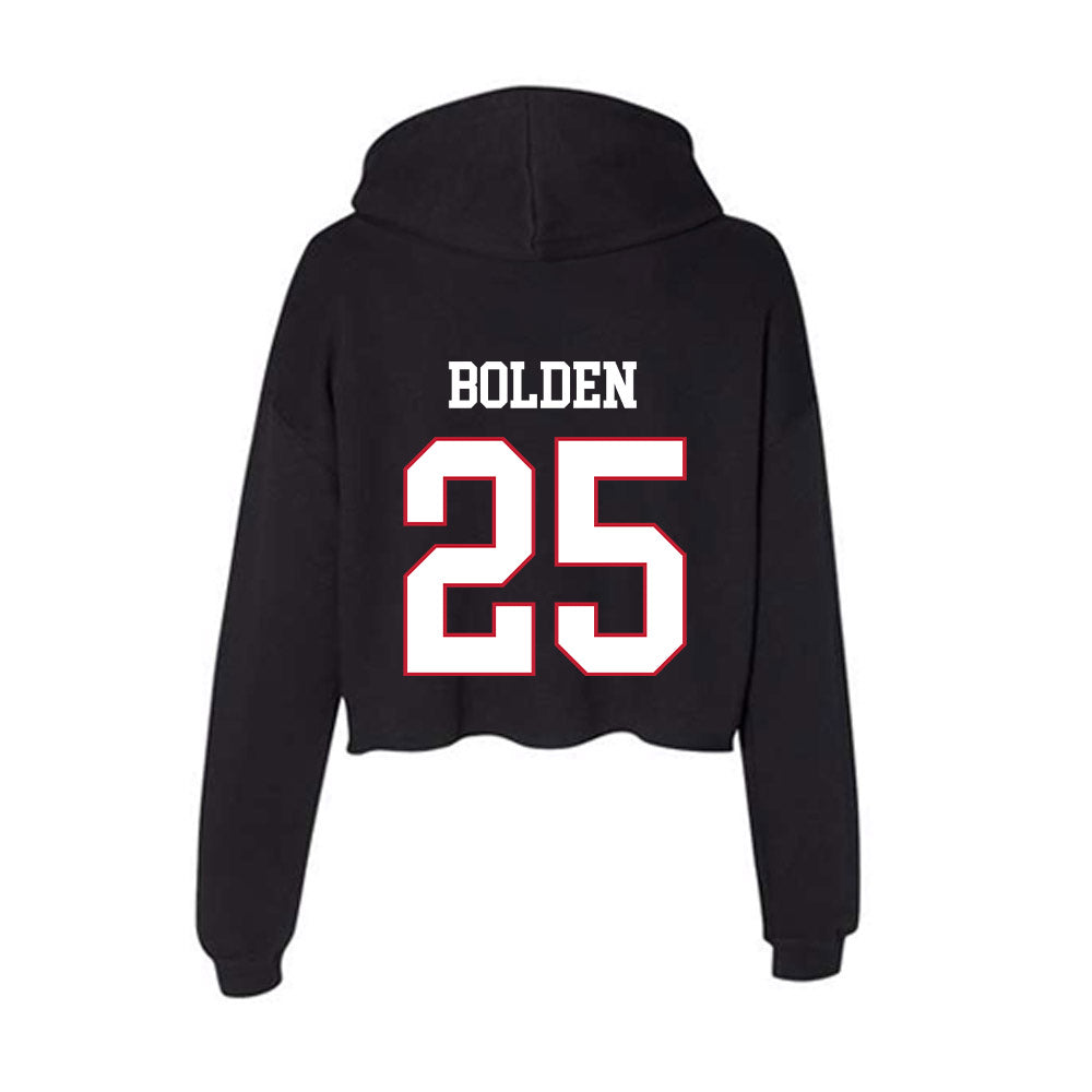 Miami of Ohio - NCAA Football : Mitchell Bolden - Women's Crop Fleece Hooded Sweatshirt-1