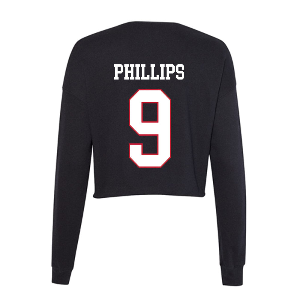 Miami of Ohio - NCAA Baseball : Drew Phillips - Women's Cropped Crew Fleece-1