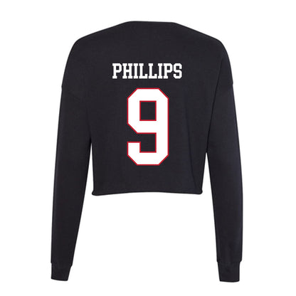 Miami of Ohio - NCAA Baseball : Drew Phillips - Women's Cropped Crew Fleece-1