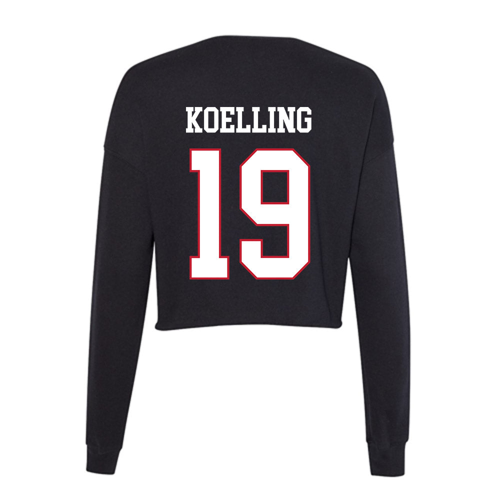 Miami of Ohio - NCAA Baseball : Alex Koelling - Women's Cropped Crew Fleece-1