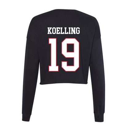 Miami of Ohio - NCAA Baseball : Alex Koelling - Women's Cropped Crew Fleece-1