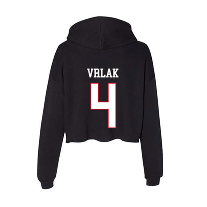 Miami of Ohio - NCAA Baseball : Jake Vrlak - Women's Crop Fleece Hoodie-1