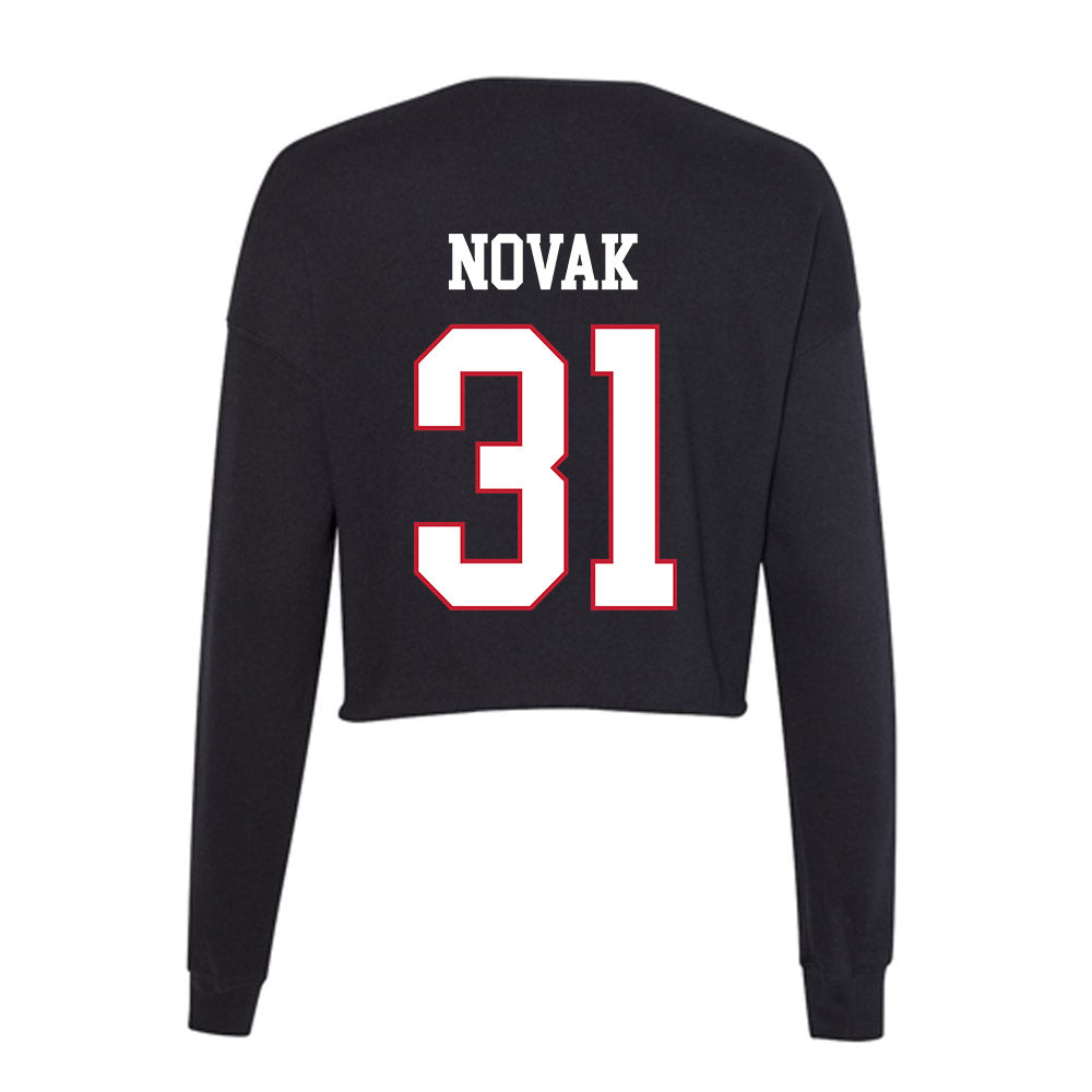 Miami of Ohio - NCAA Baseball : Ryan Novak - Women's Cropped Crew Fleece-1