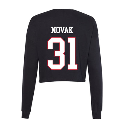 Miami of Ohio - NCAA Baseball : Ryan Novak - Women's Cropped Crew Fleece-1