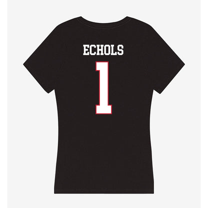 Miami of Ohio - NCAA Baseball : Taylor Echols - Women's V-Neck T-Shirt-1