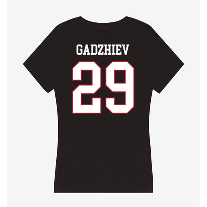 Miami of Ohio - NCAA Men's Ice Hockey : Shika Gadzhiev - Women's V-Neck T-Shirt-1