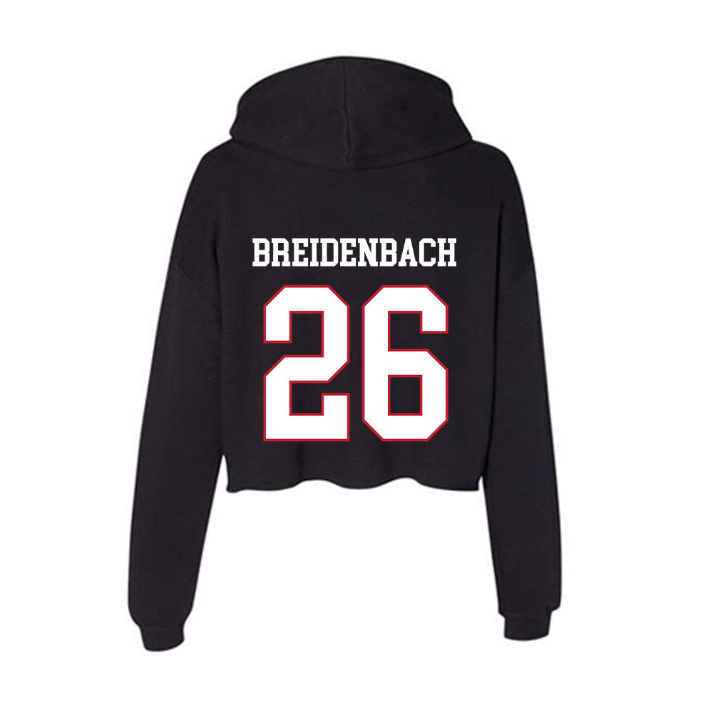 Miami of Ohio - NCAA Baseball : Mason Breidenbach - Women's Crop Fleece Hoodie-1