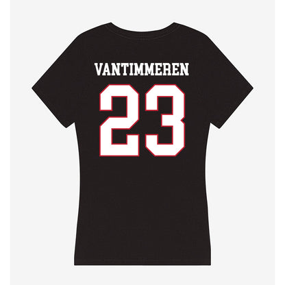 Miami of Ohio - NCAA Women's Basketball : Emily Vantimmeren - Women's V-Neck T-Shirt-1