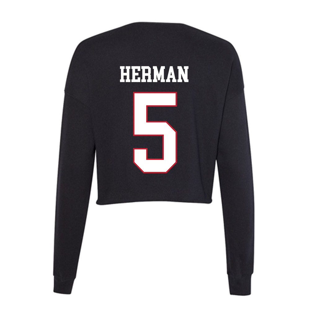 Miami of Ohio - NCAA Softball : Molly Herman - Women's Cropped Crew Fleece-1