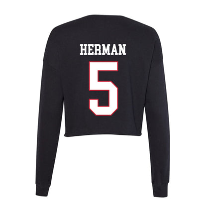 Miami of Ohio - NCAA Softball : Molly Herman - Women's Cropped Crew Fleece-1
