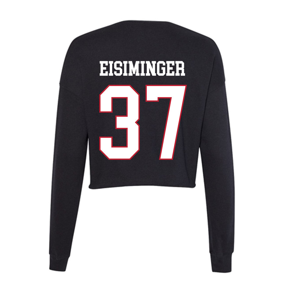 Miami of Ohio - NCAA Baseball : Jared Eisiminger - Women's Cropped Crew Fleece-1
