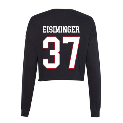 Miami of Ohio - NCAA Baseball : Jared Eisiminger - Women's Cropped Crew Fleece-1