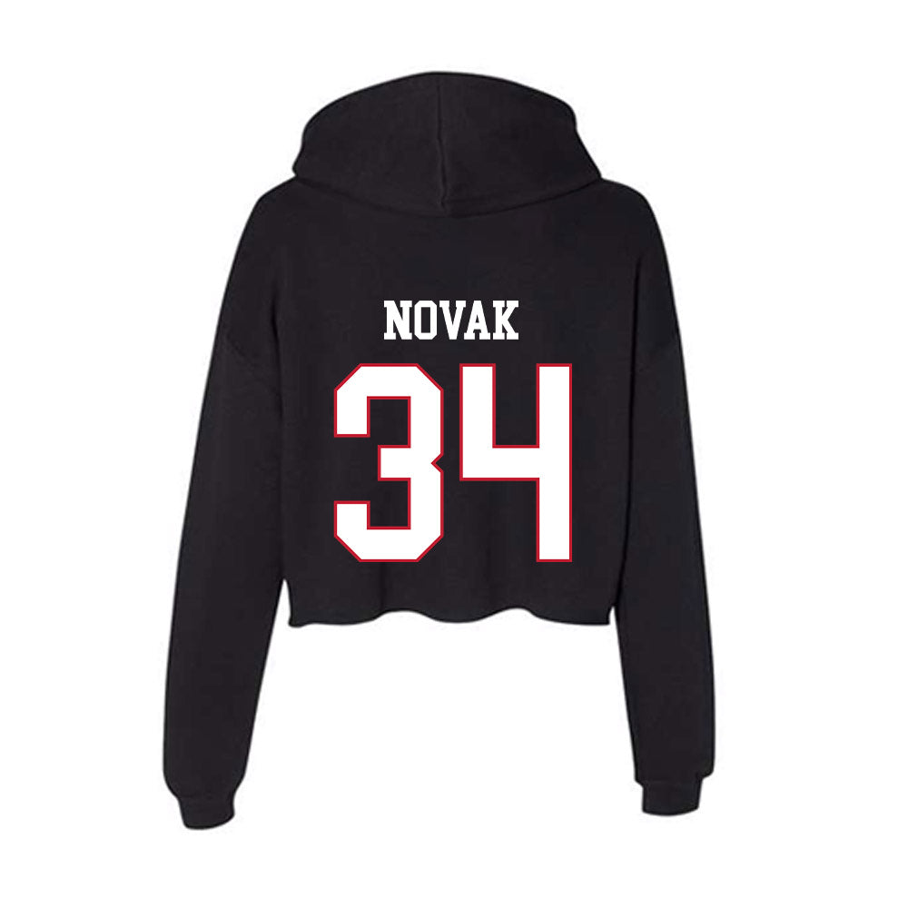 Miami of Ohio - NCAA Baseball : Cameron Novak - Women's Crop Fleece Hoodie-1