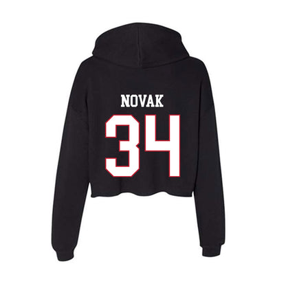 Miami of Ohio - NCAA Baseball : Cameron Novak - Women's Crop Fleece Hoodie-1