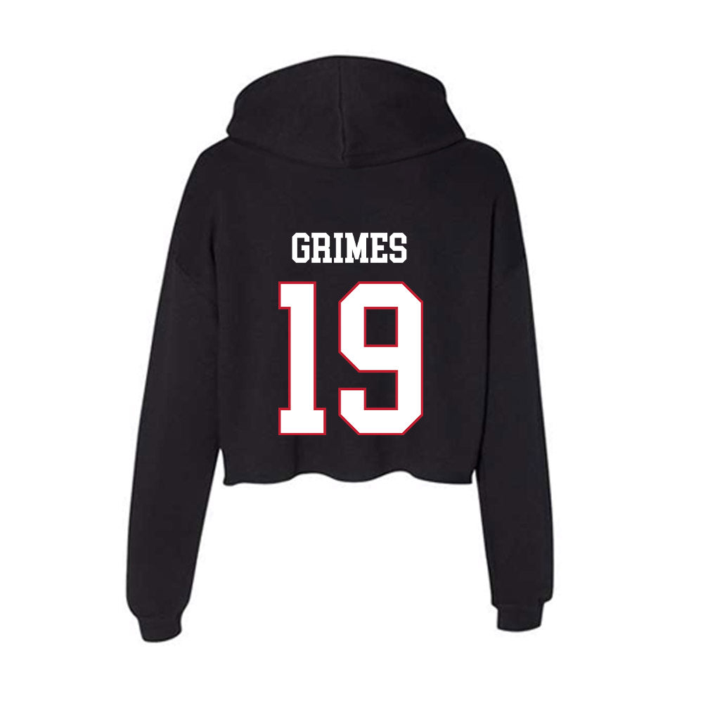 Miami of Ohio - NCAA Men's Ice Hockey : Doug Grimes - Women's Crop Fleece Hoodie-1