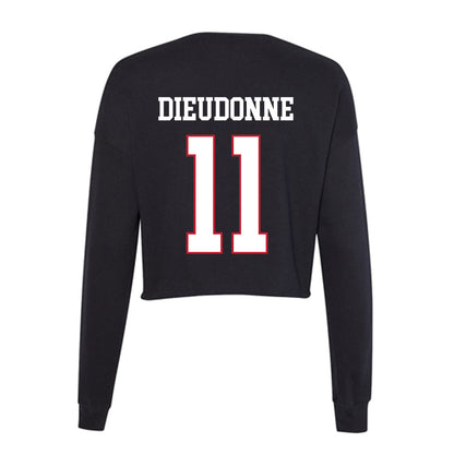 Miami of Ohio - NCAA Softball : Evey Dieudonne - Women's Cropped Crew Fleece-1