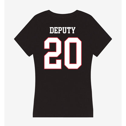 Miami of Ohio - NCAA Men's Ice Hockey : David Deputy - Women's V-Neck T-Shirt-1