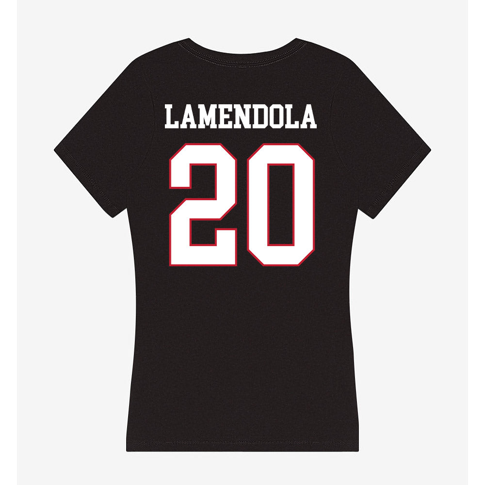 Miami of Ohio - NCAA Women's Basketball : Julianna LaMendola - Women's V-Neck T-Shirt-1