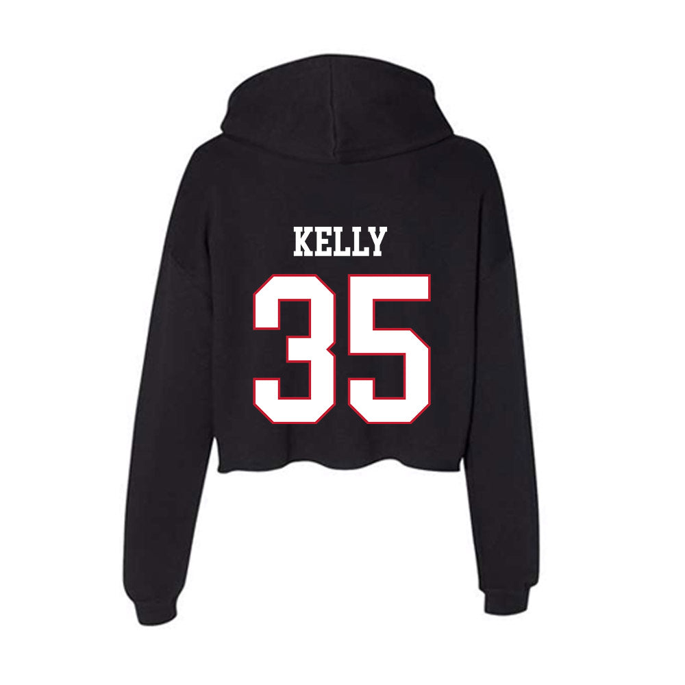 Miami of Ohio - NCAA Men's Basketball : Danny Kelly - Women's Crop Fleece Hooded Sweatshirt-1