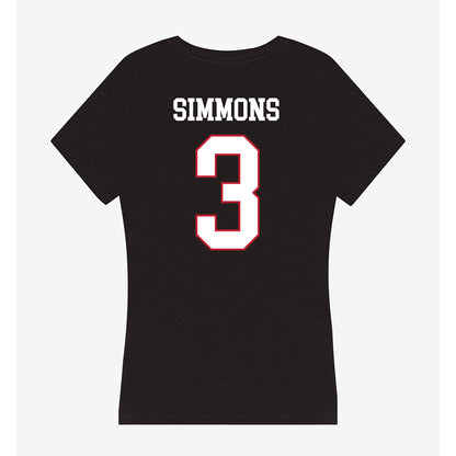 Miami of Ohio - NCAA Football : Quintin Simmons - Women's V-Neck T-Shirt-1