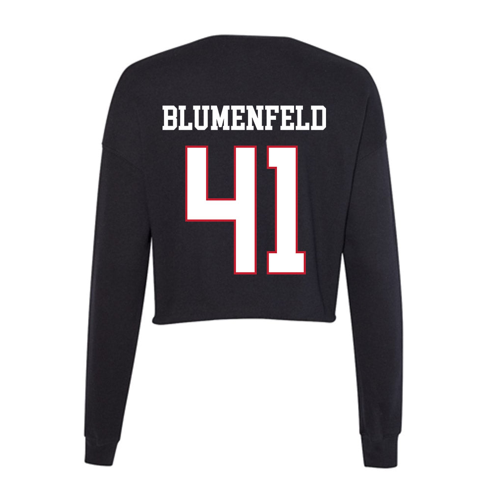 Miami of Ohio - NCAA Women's Basketball : Brooke Blumenfeld - Women's Cropped Crew Fleece-1
