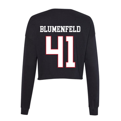Miami of Ohio - NCAA Women's Basketball : Brooke Blumenfeld - Women's Cropped Crew Fleece-1
