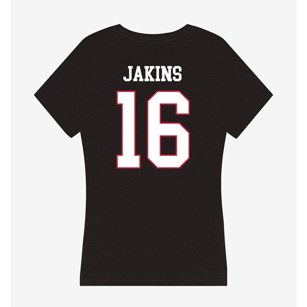 Miami of Ohio - NCAA Women's Soccer : Layla Jakins - Women's V-Neck T-Shirt-1