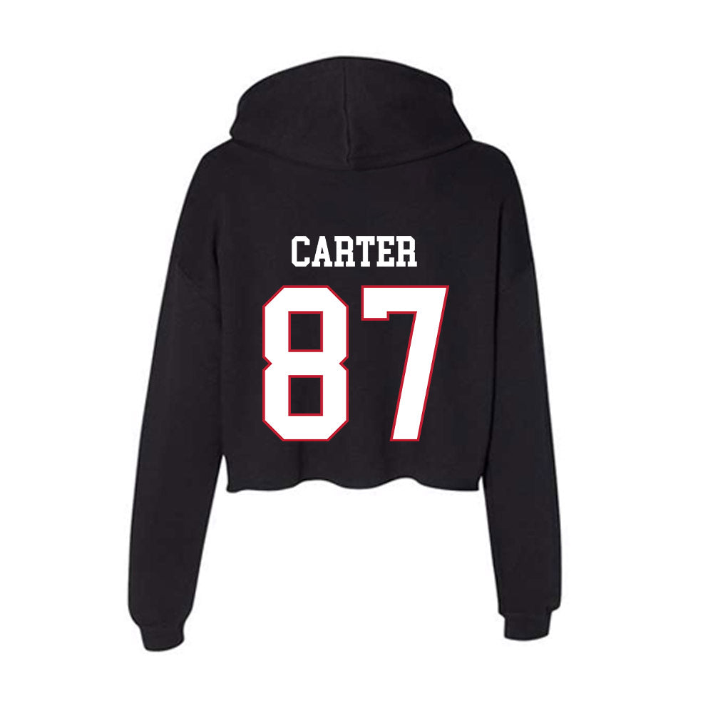 Miami of Ohio - NCAA Softball : Ella Carter - Women's Crop Fleece Hoodie-1