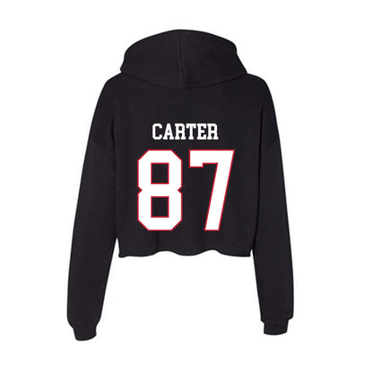 Miami of Ohio - NCAA Softball : Ella Carter - Women's Crop Fleece Hoodie-1