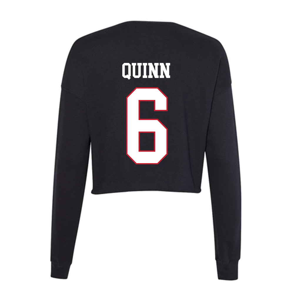 Miami of Ohio - NCAA Men's Ice Hockey : Michael Quinn - Women's Cropped Crew Fleece-1