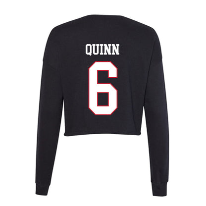 Miami of Ohio - NCAA Men's Ice Hockey : Michael Quinn - Women's Cropped Crew Fleece-1