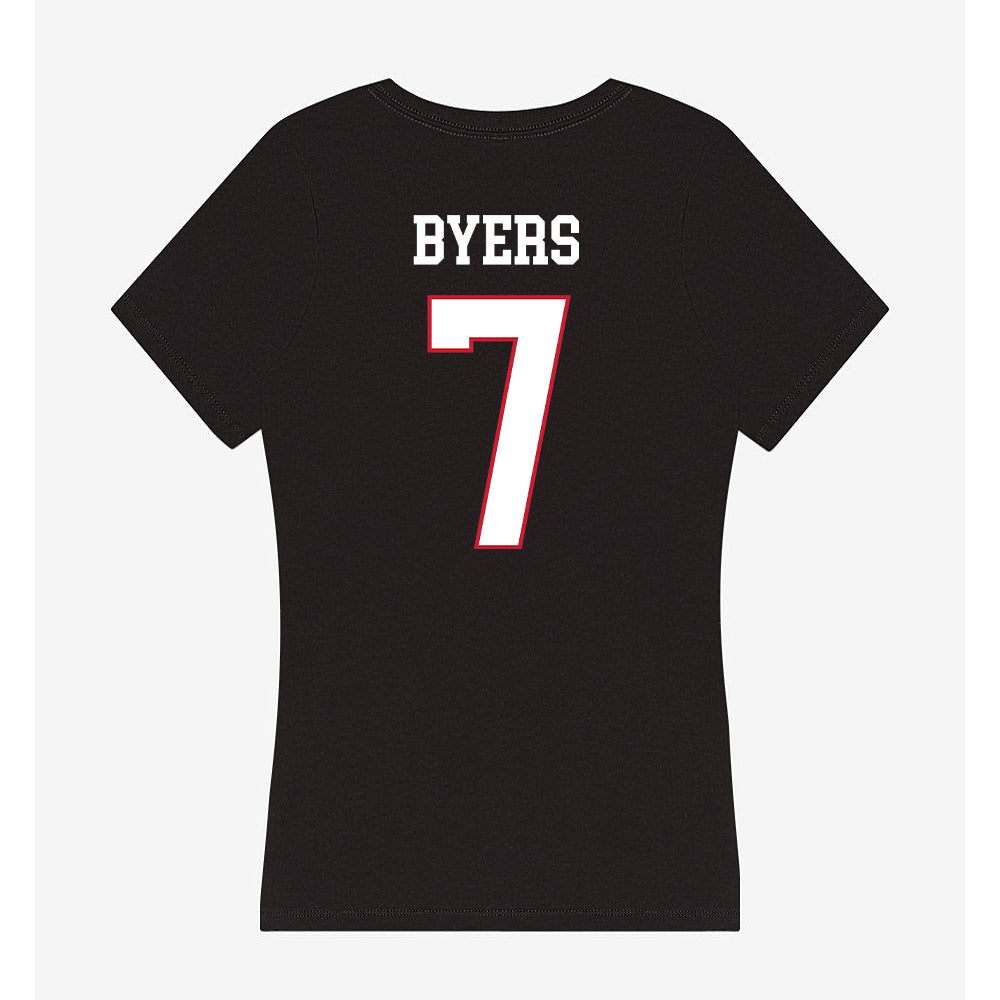 Miami of Ohio - NCAA Baseball : Carson Byers - Women's V-Neck T-Shirt-1